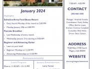 A list of events happening at the Magna Kenecott Senior Center in January 2024