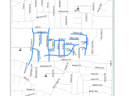 A map of the streets in Magna affected by the crack seal maintenance - Patriot Drive area