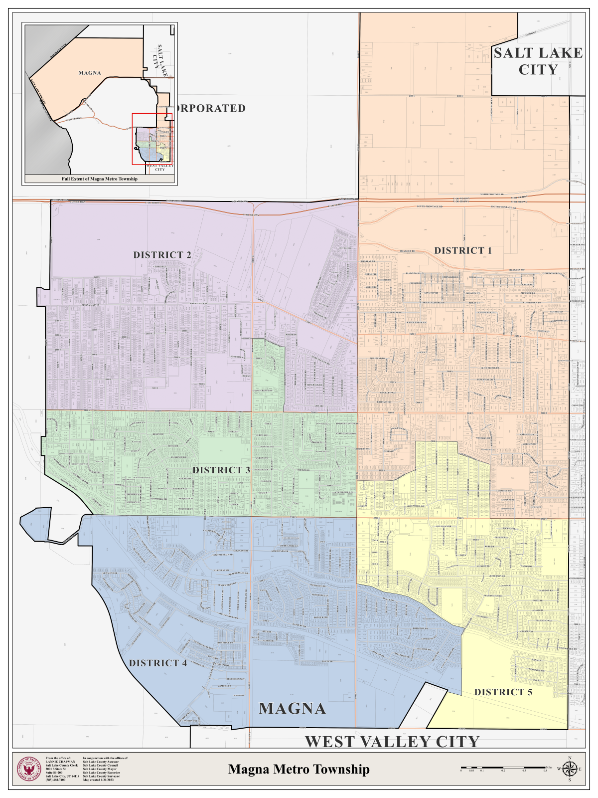 Magna Metro Township Election Districts